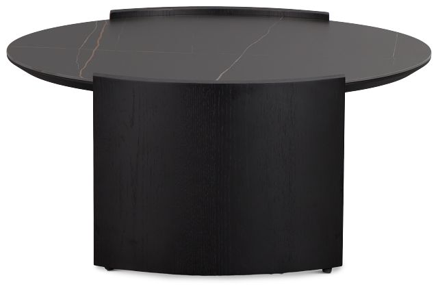 Nomad Black Ceramic Round Coffee Table