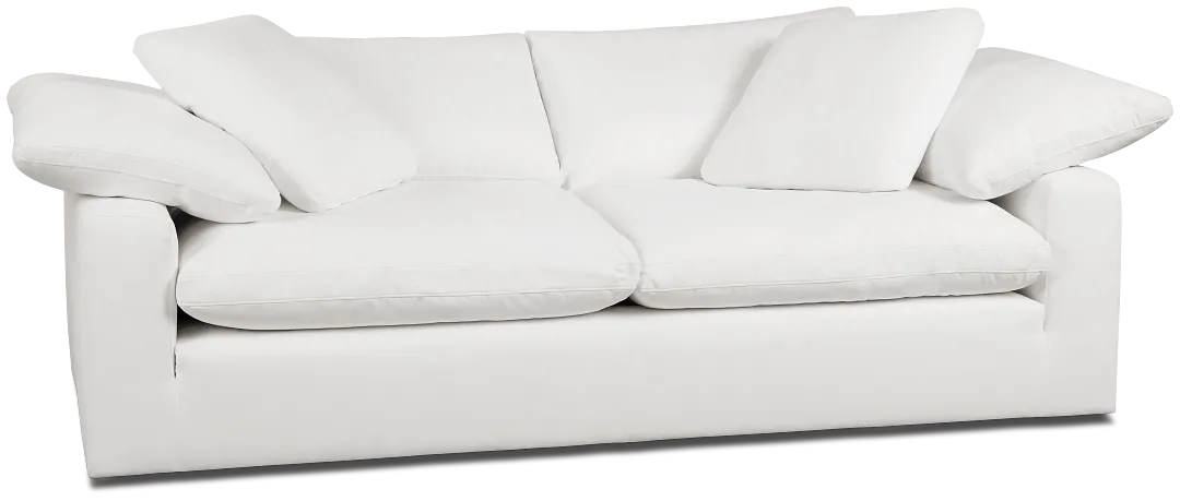 Nixon White Fabric Sofa