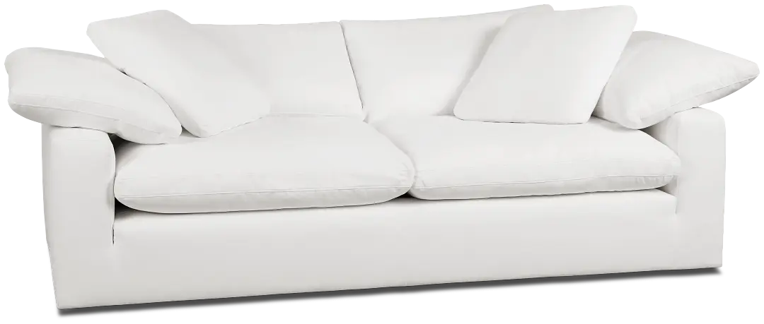Nixon White Fabric Sofa Nixon White Fabric Sofa