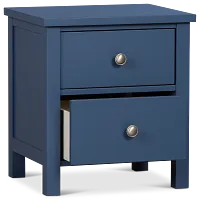Charleston Dark Blue 2-drawer Nightstand