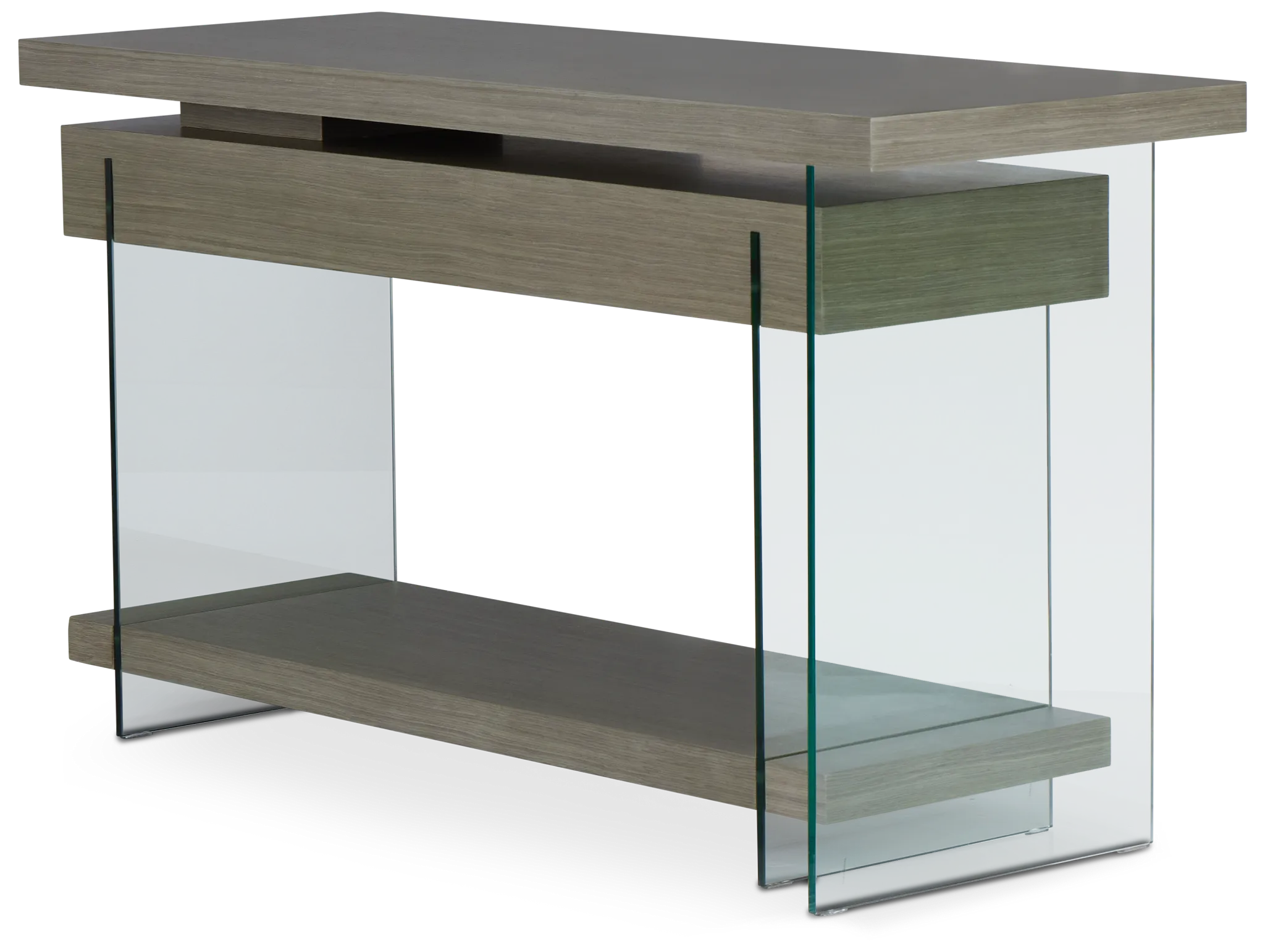 Olympia Gray Small L Desk