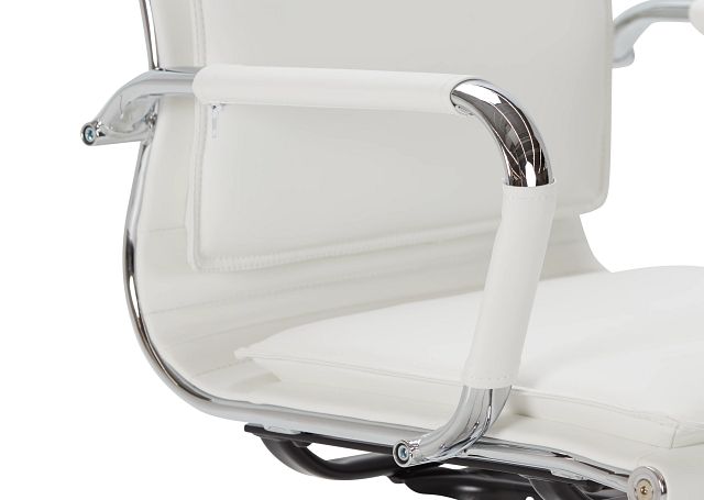 Denver White Uph Desk Chair