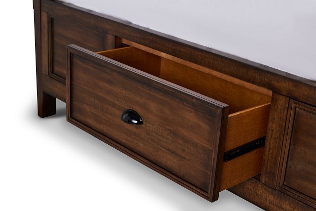 Heron Cove Mid Tone Storage Panel Bed With Lights