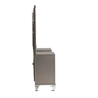 Vegas Gray Vanity & Mirror With Stool
