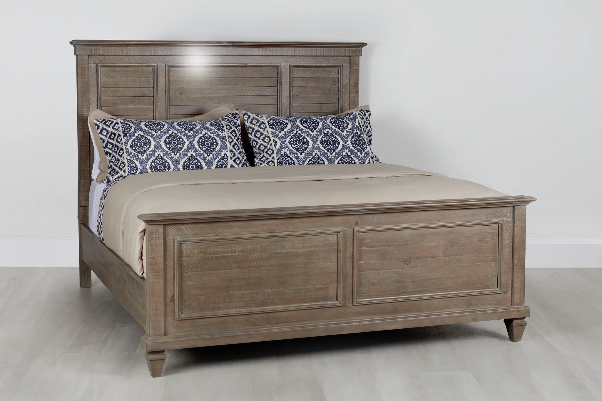 Sonoma Light Tone Panel Bed