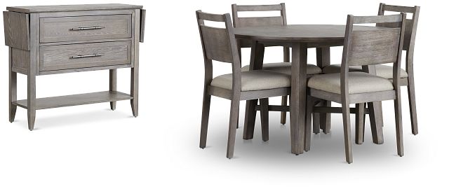 Rockville Light Tone Round Dining Room