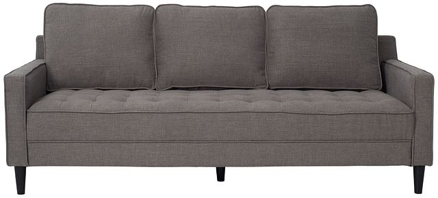 Eli 80" Gray Micro Sofa (1)