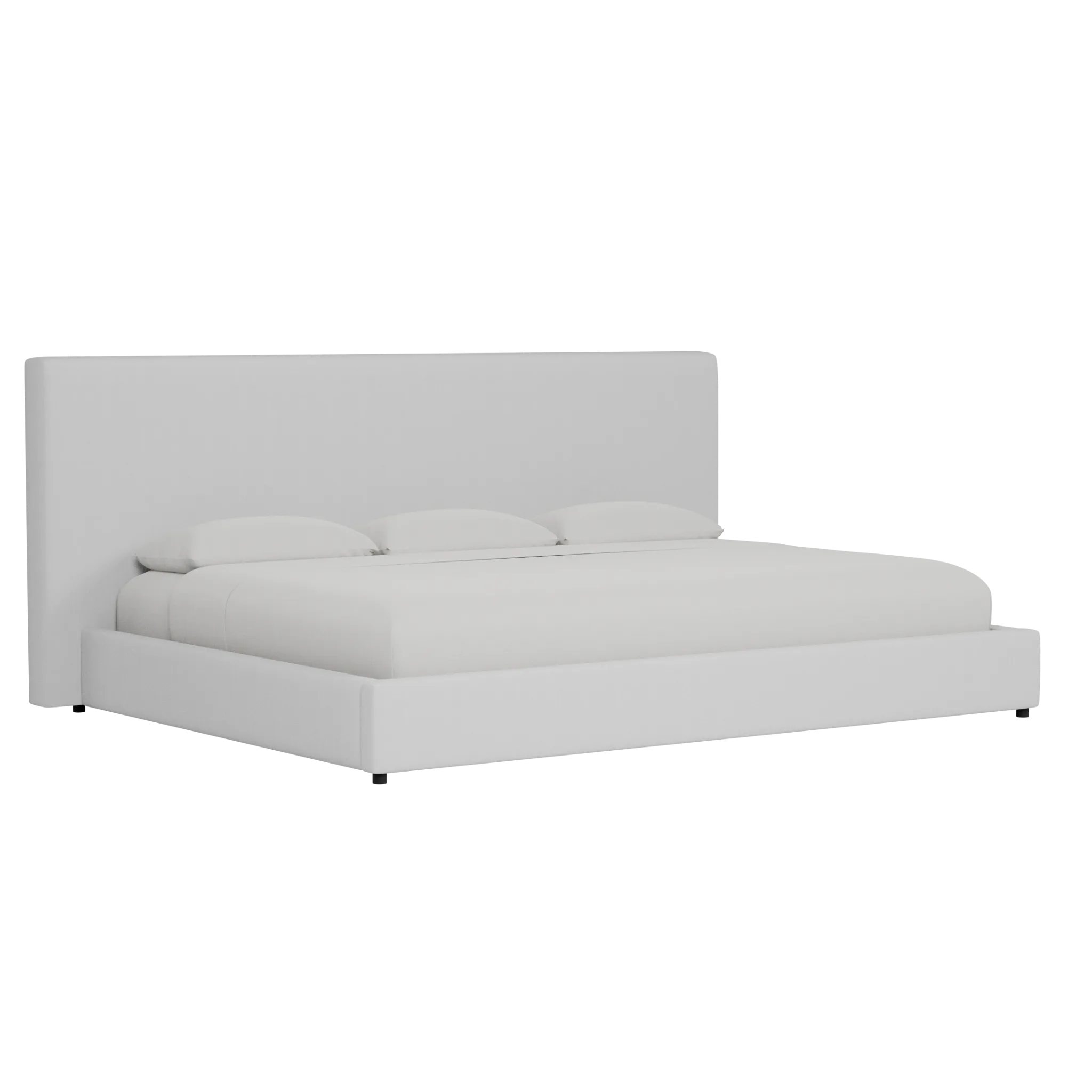 Grayton Revenue White 54" Upholstered Platform Bed