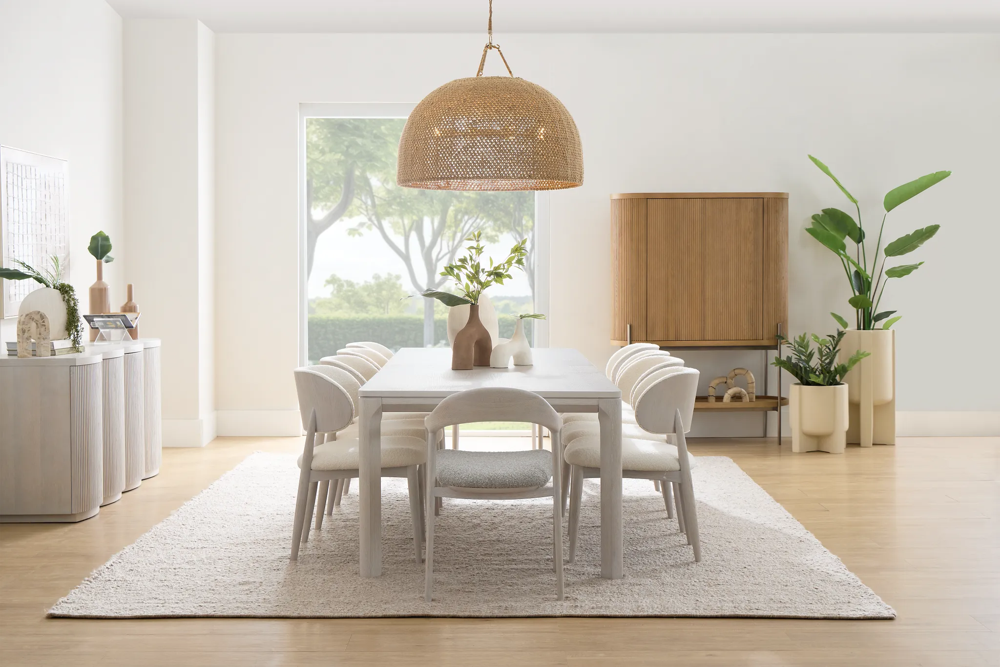 Gables White Rectangular Table