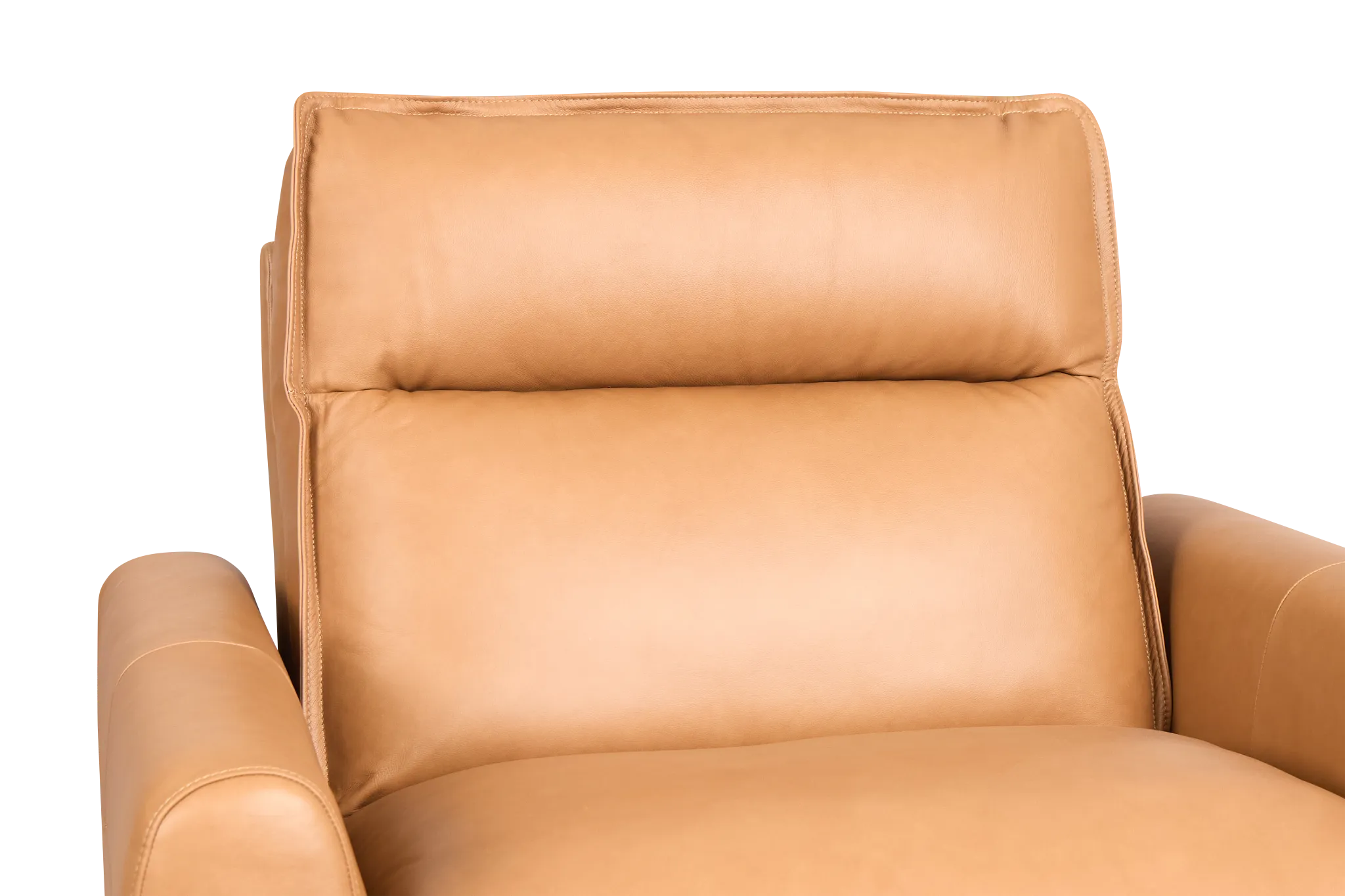 Edison Medium Brown Lthr/vinyl Power Recliner With Power Headrest