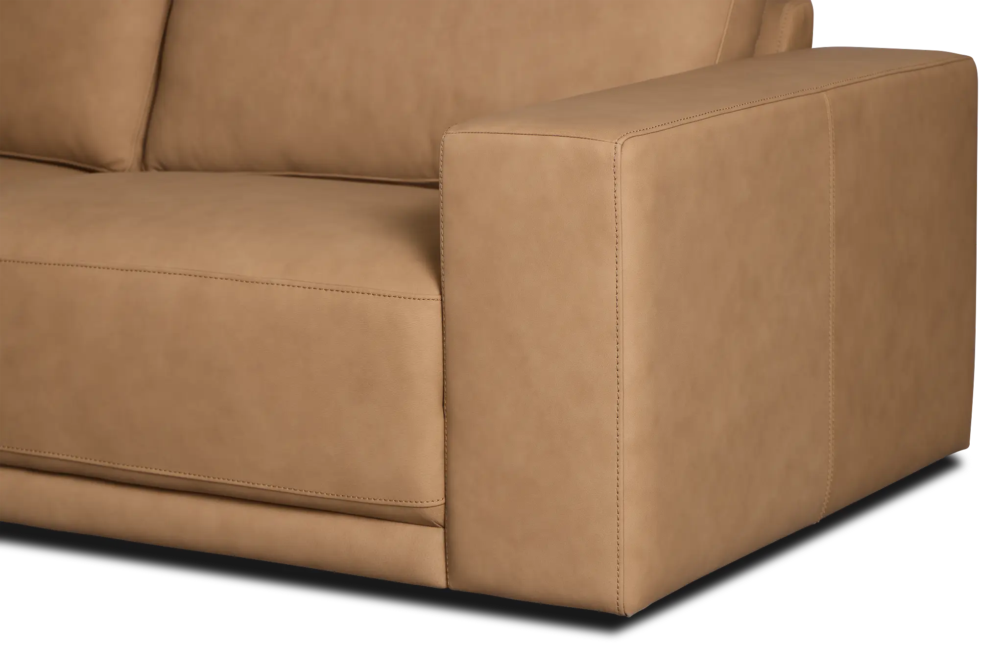 Kellan Light Brown Leather Large Two-arm Sectional Kellan Light Brown Leather Large Two-arm Sectional
