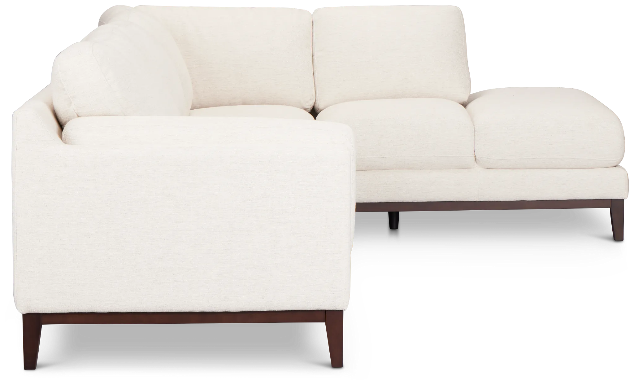 Wesley Light Beige Fabric Small Right Bumper Sectional