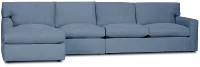 Hudson Blue Fabric Small Left Chaise Sectional