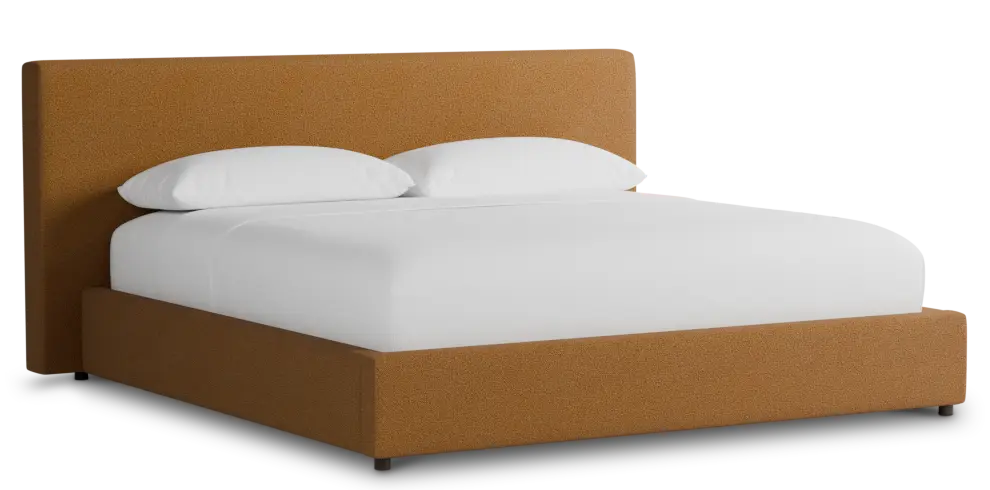 Grayton Elite Light Brown 44" Upholstered Platform Bed Grayton Elite Light Brown 44" Upholstered Platform Bed