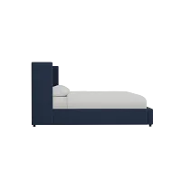Captiva Joya Dark Blue 48" Upholstered Shelter Bed