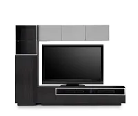 Vancouver 108" Dark Tone Gray 5-piece Left Modular Wall