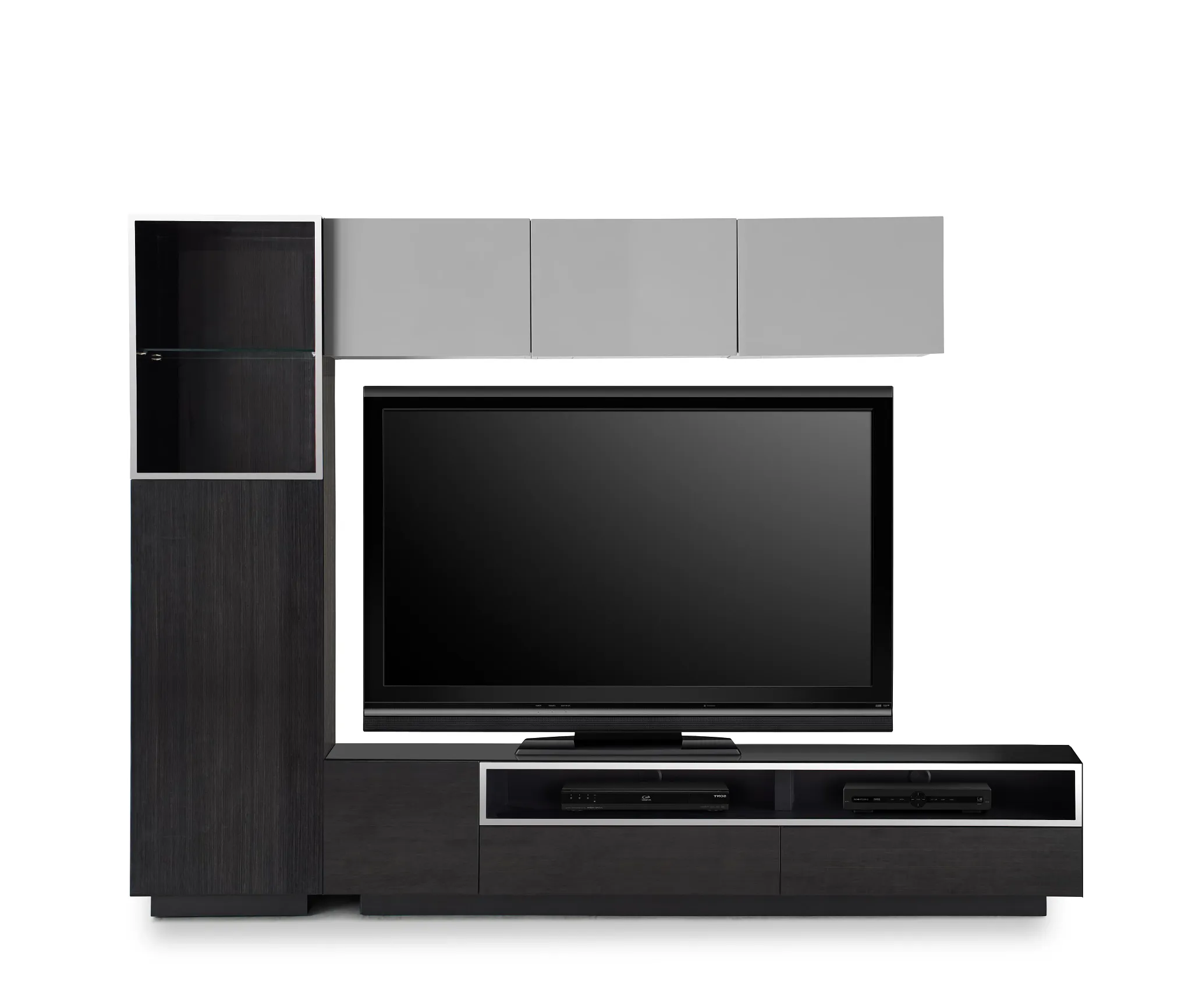 Vancouver 108" Dark Tone Gray 5-piece Left Modular Wall