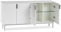 Surge White Four-door Cabinet
