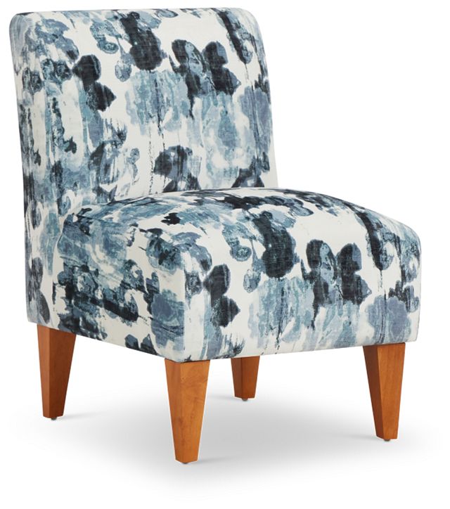 Scarlett Blue Fabric Accent Chair