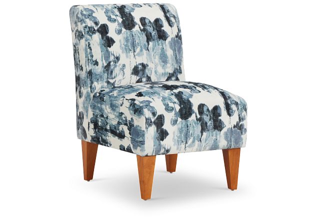 Scarlett Blue Fabric Accent Chair