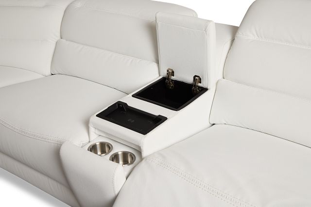Jett White Micro Medium Dual Power 2-arm Reclining Sectional