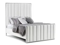 Ocean Drive White Metal Panel Bed