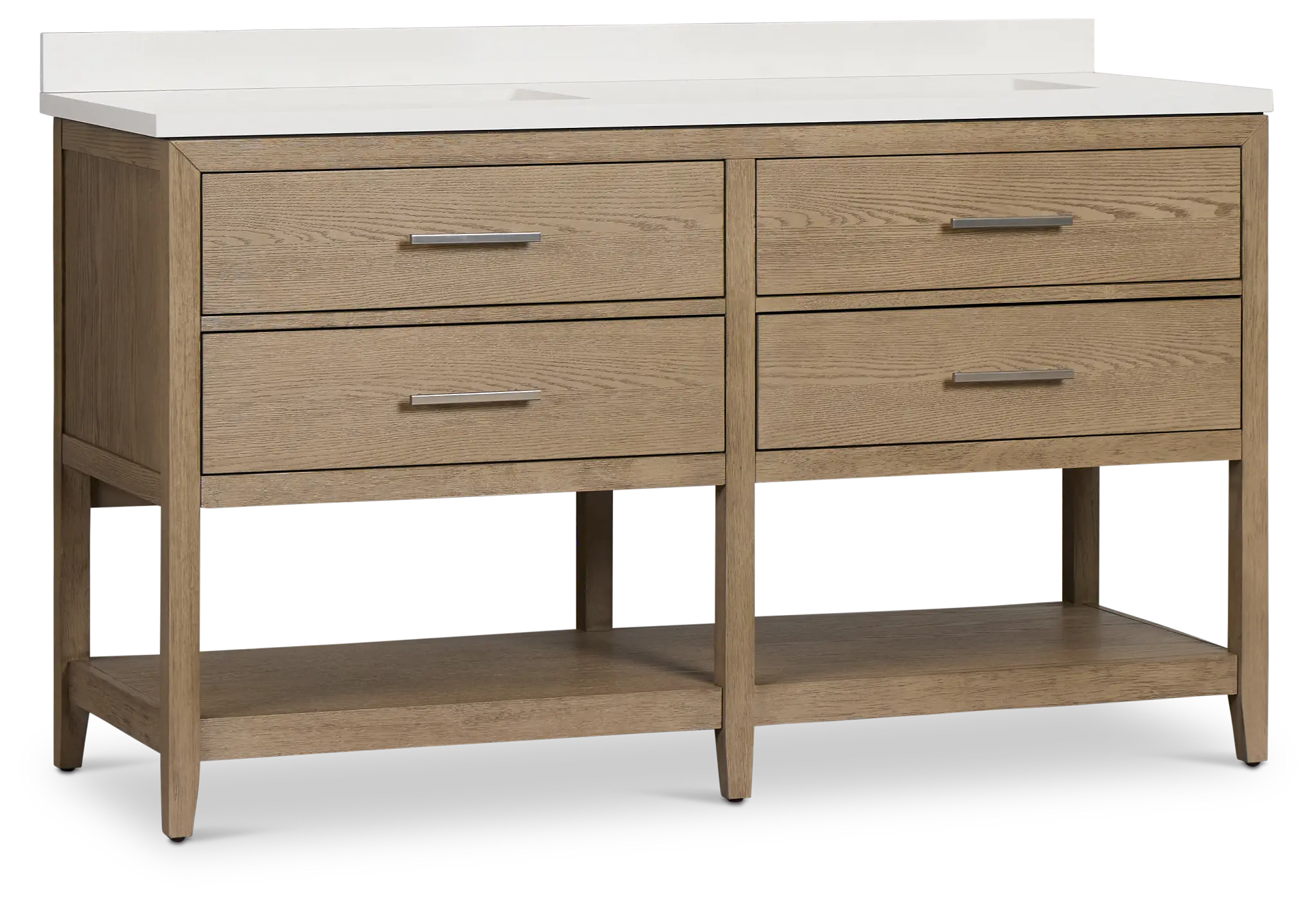 Alden Light Gray 60" Double Bathroom Vanity Alden Light Gray 60" Double Bathroom Vanity