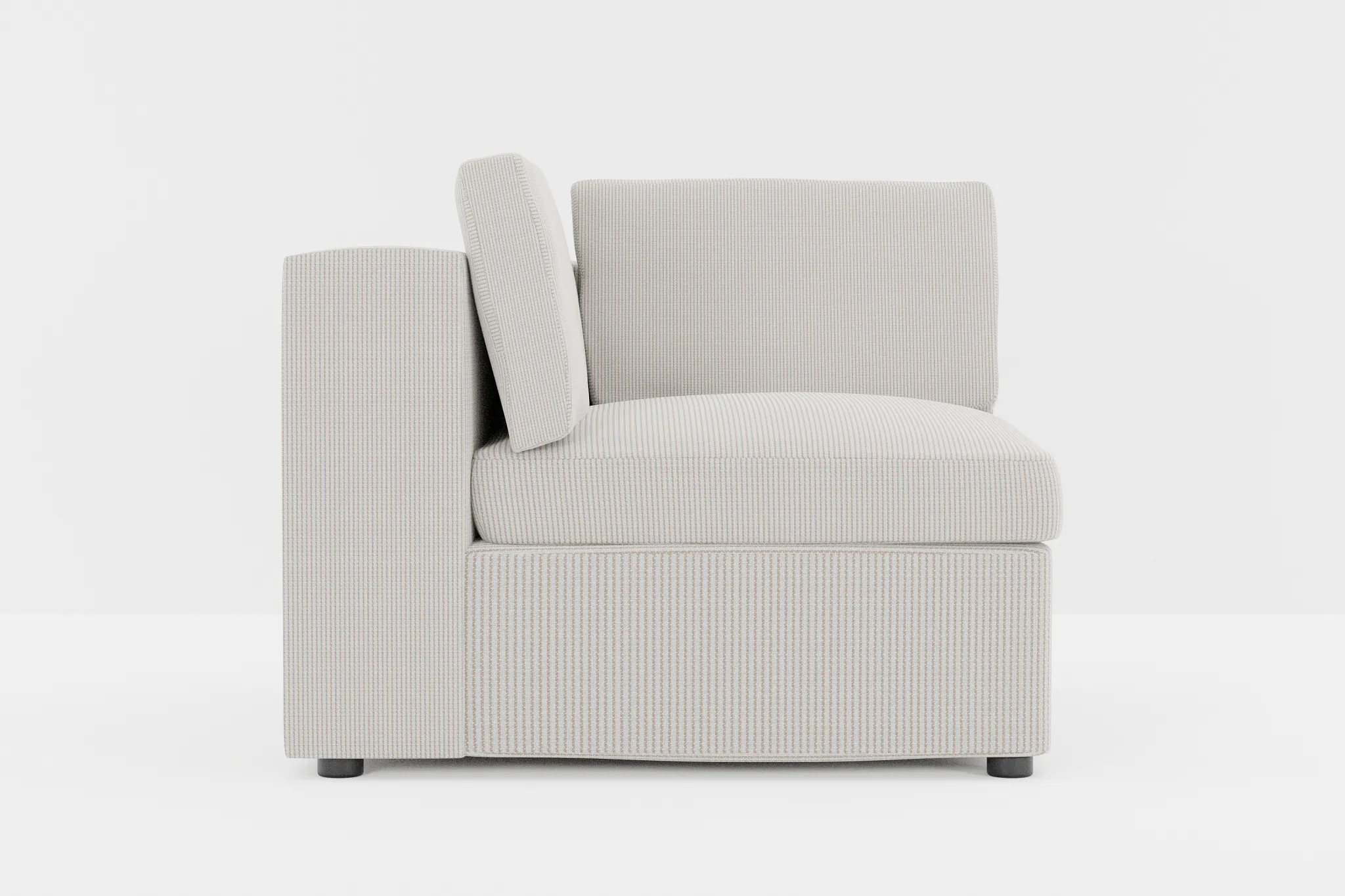 Destin Lucy Light Beige Fabric Corner Chair