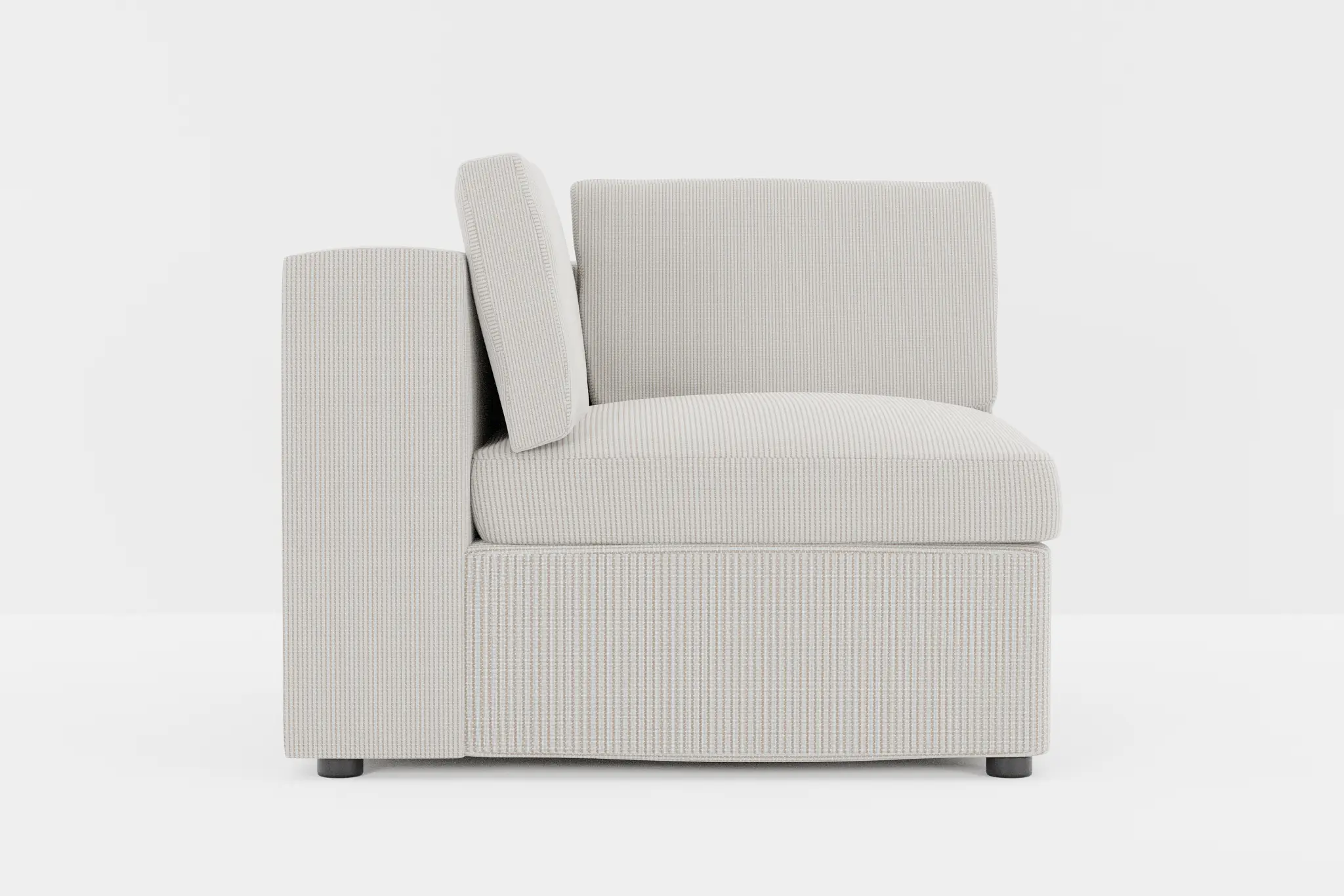 Destin Lucy Light Beige Fabric Corner Chair Destin Lucy Light Beige Fabric Corner Chair