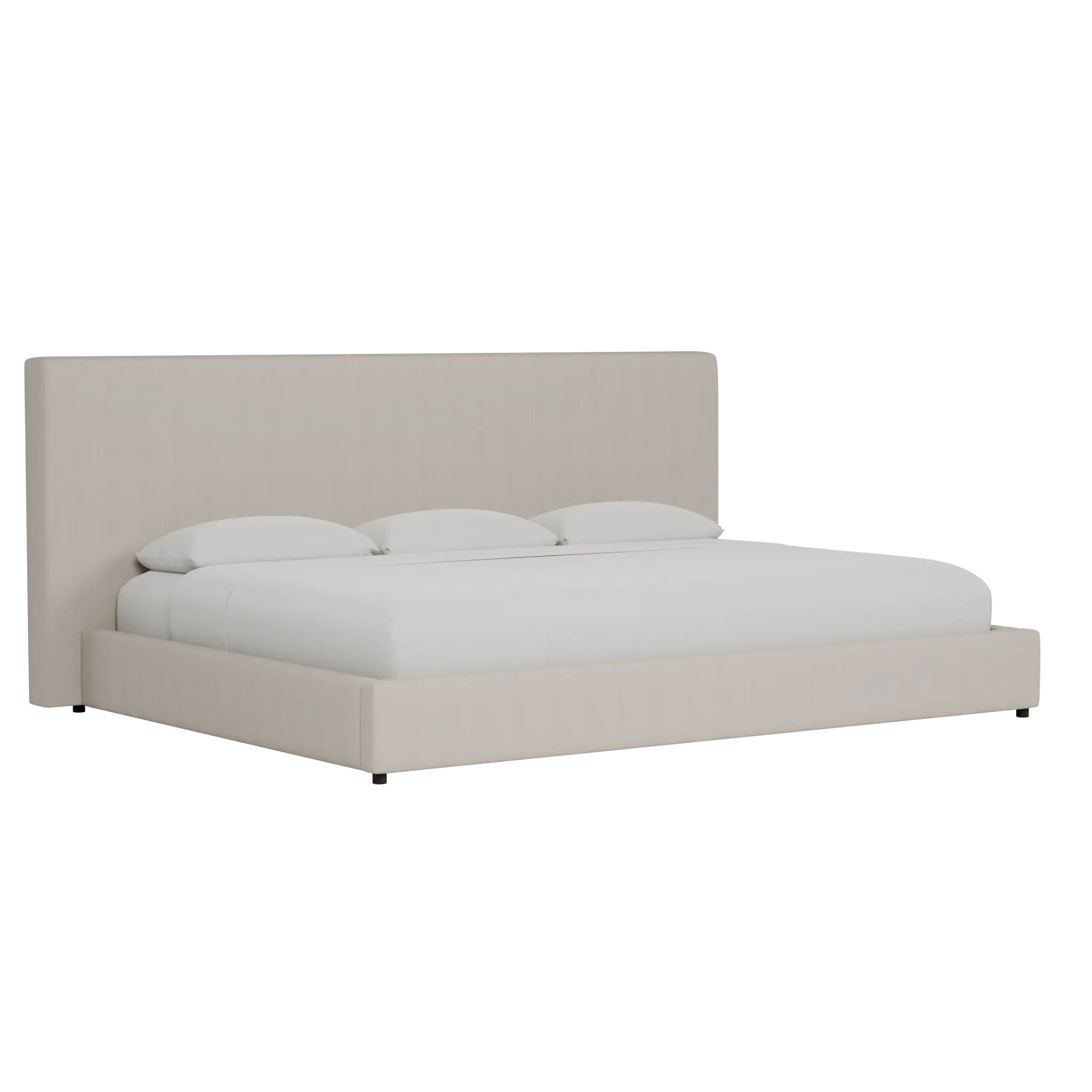 Grayton Revenue Beige 54" Upholstered Platform Bed Grayton Revenue Beige 54" Upholstered Platform Bed