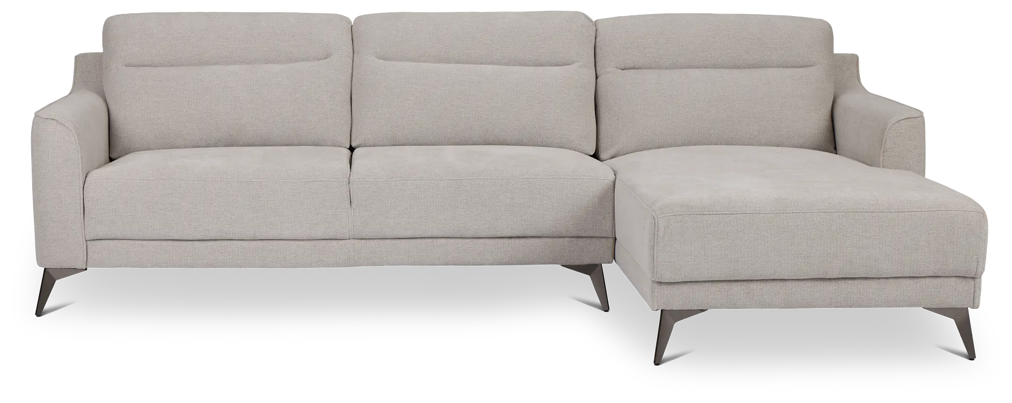 Talia Gray Fabric Right Chaise Sectional Talia Gray Fabric Right Chaise Sectional