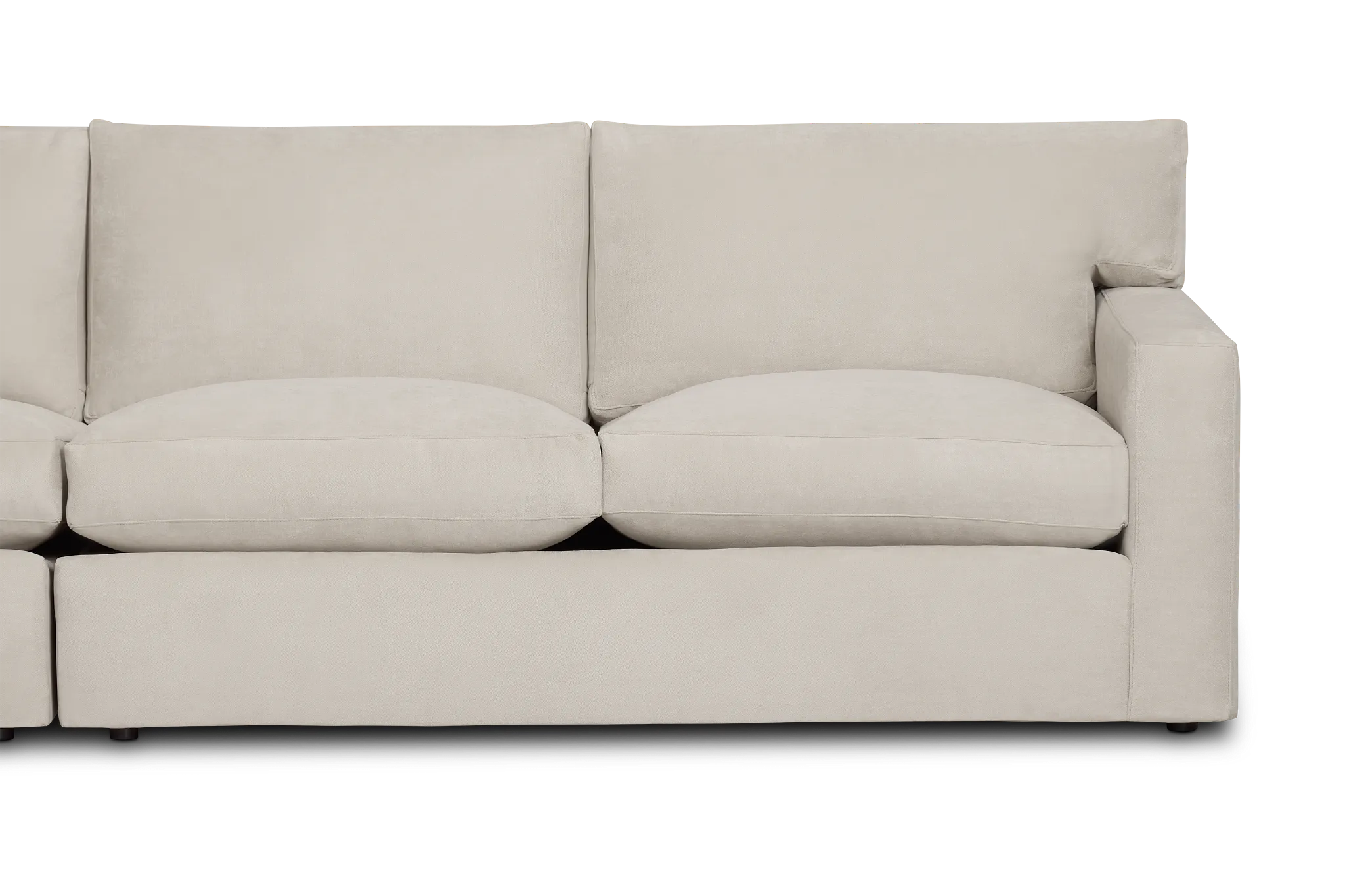 Hudson Gray Fabric Medium 2-arm Wedge Sectional