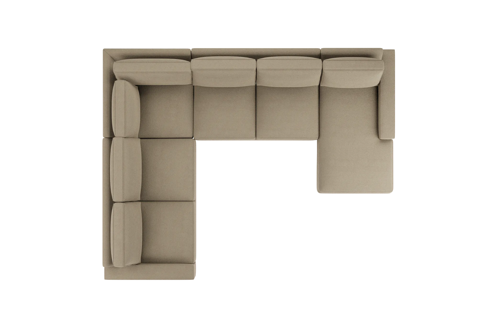 Edgewater Elite Taupe Medium Right Chaise Sectional