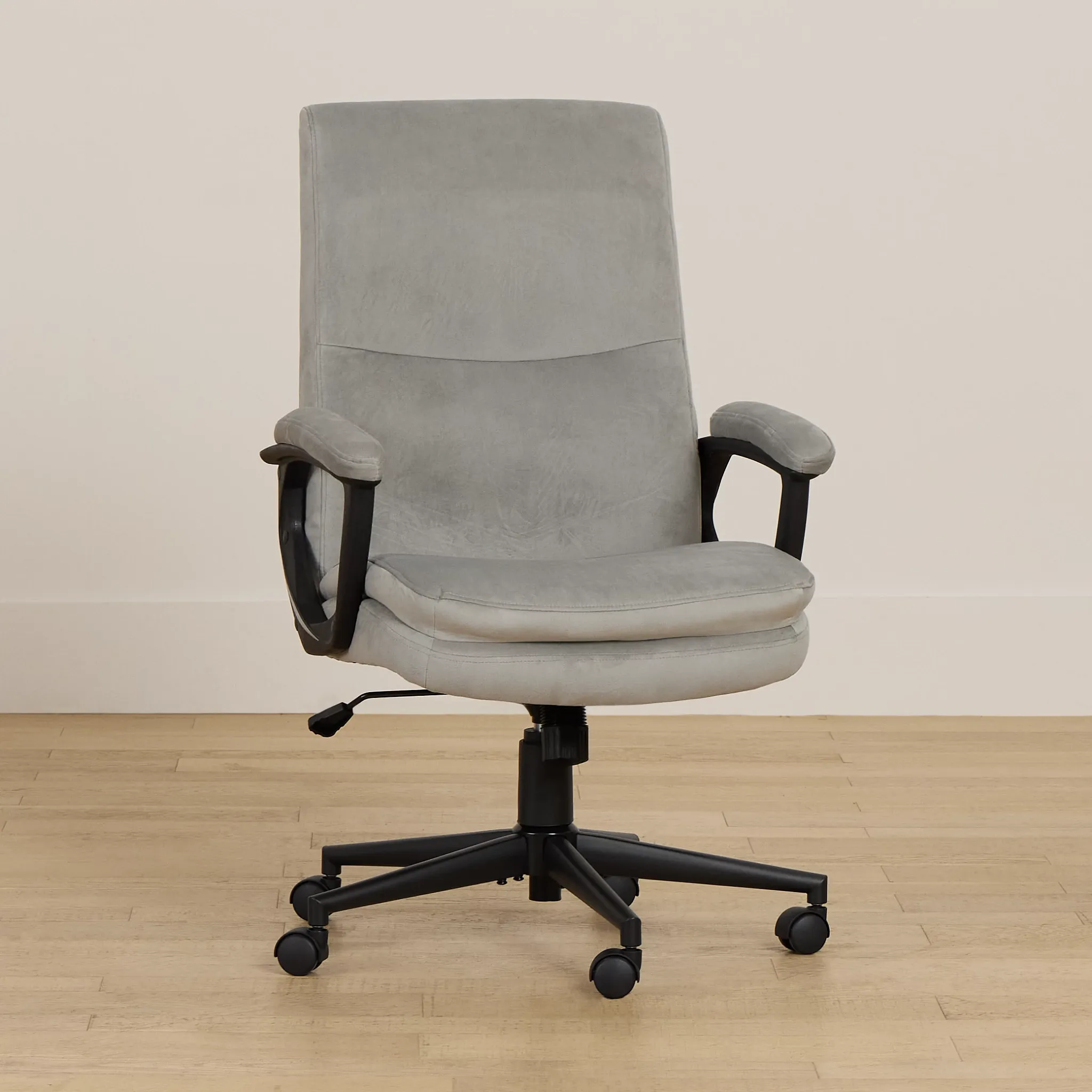 Krista Gray Fabric Upholstered Desk Chair