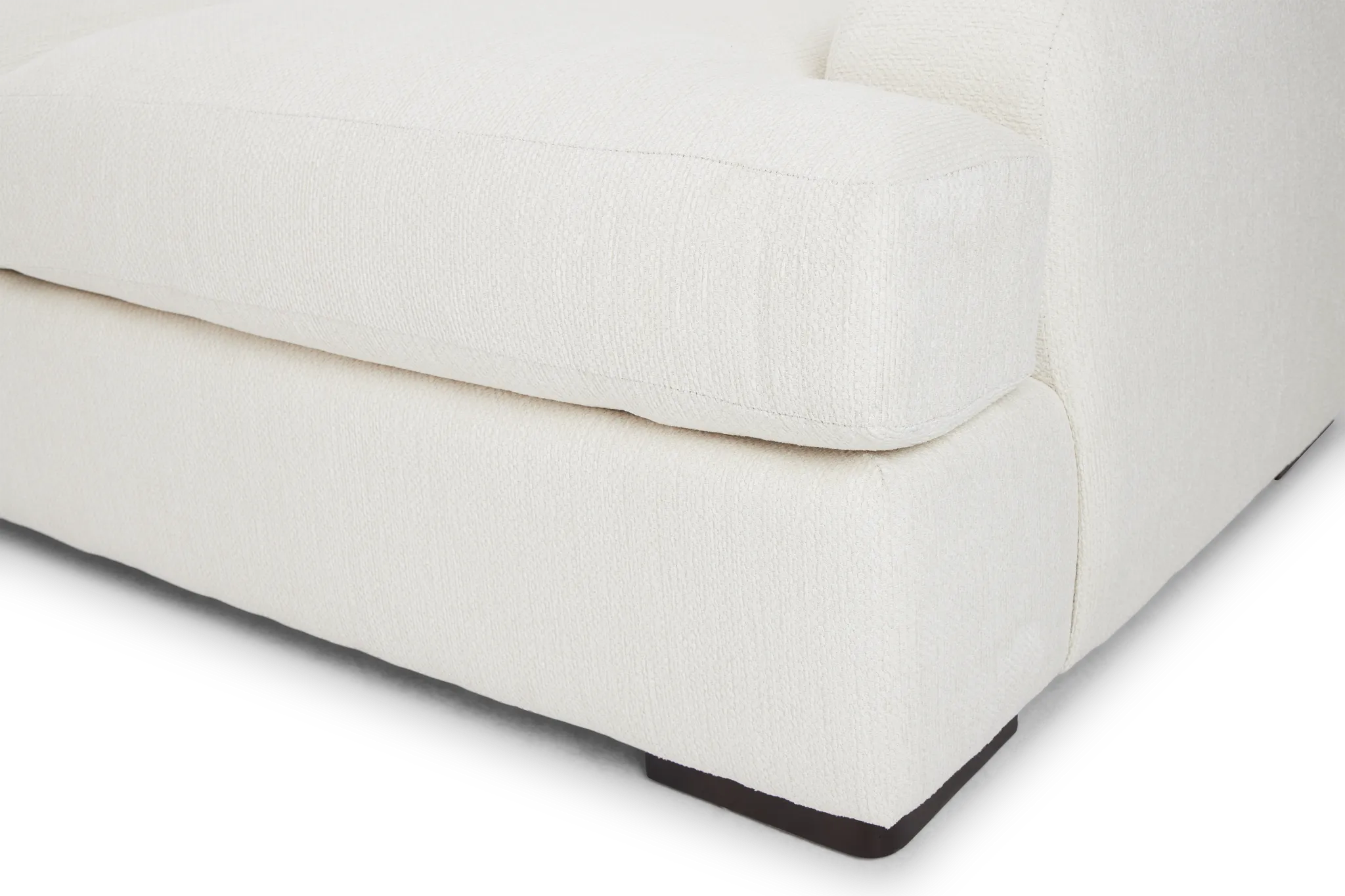 Alpha White Fabric Large Two-arm Sectional