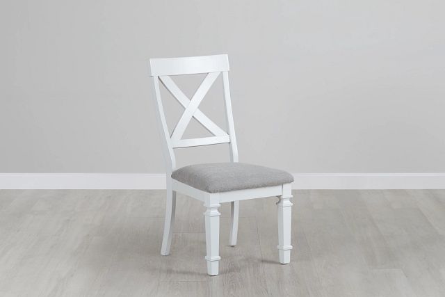 Marina White Wood Side Chair