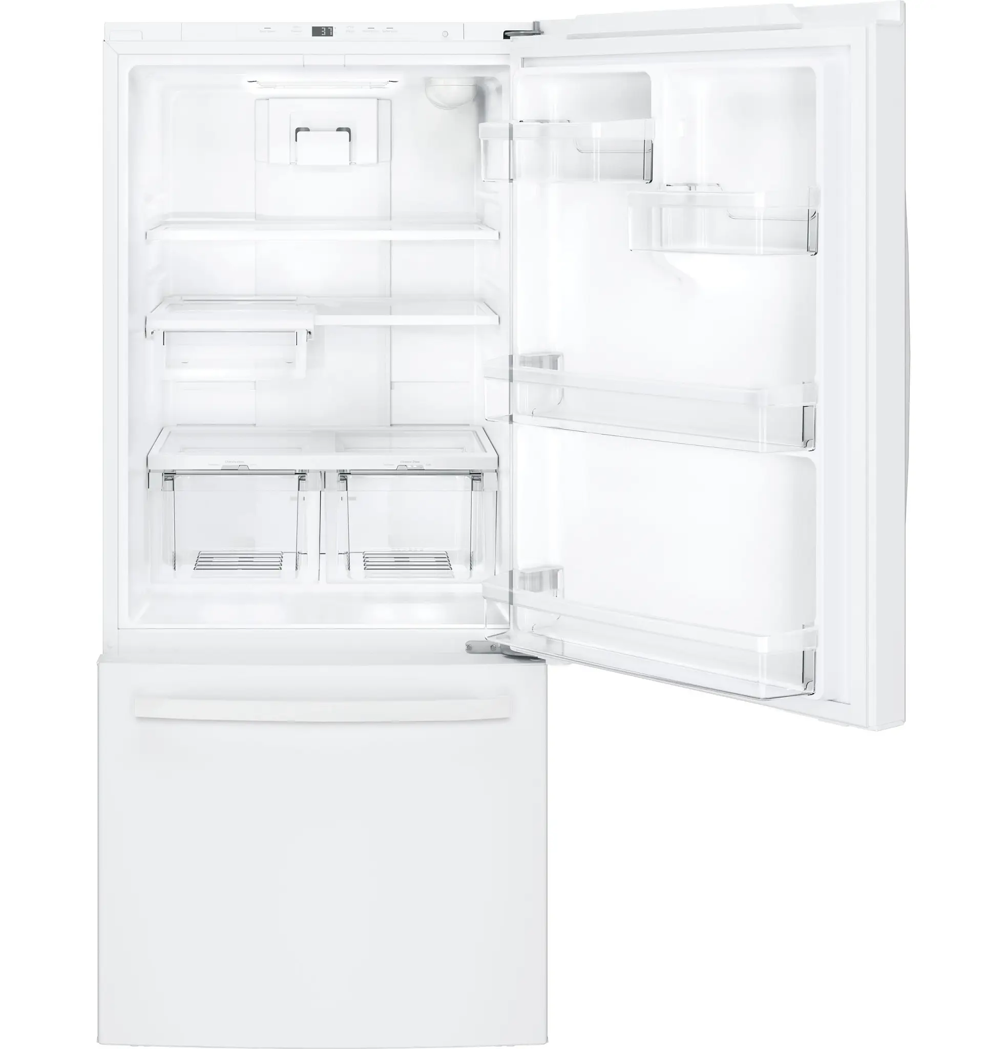 Ge 21 Series White Bottom Freezer Refrigerator Ge 21 Series White Bottom Freezer Refrigerator