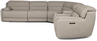 Jett Gray Micro Medium Triple Power 2-arm Sectional