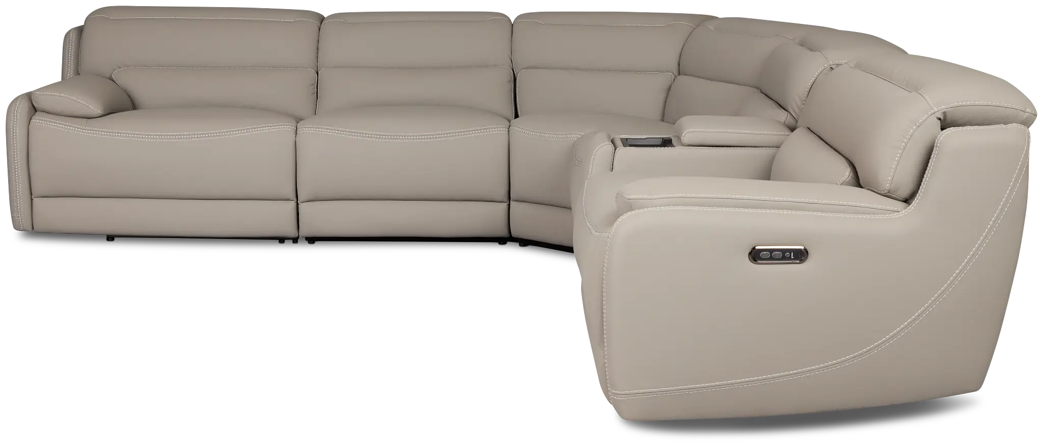 Jett Gray Micro Medium Triple Power 2-arm Sectional Jett Gray Micro Medium Triple Power 2-arm Sectional