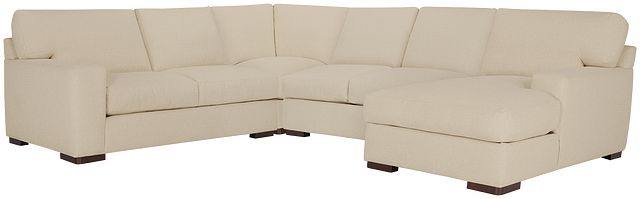 Veronica Khaki Down Medium Right Chaise Sectional