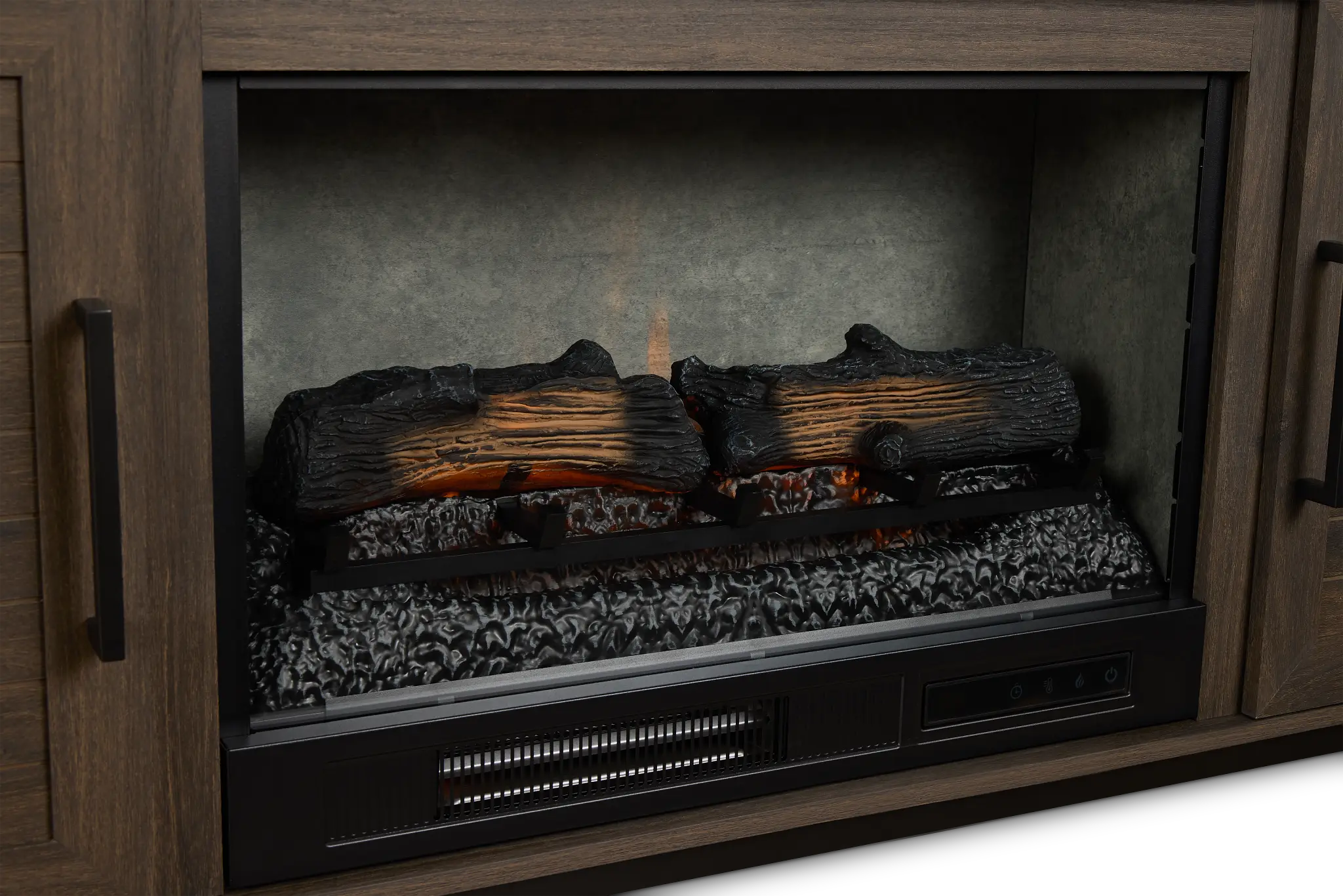 Brandon Mid Tone 60" Tv Stand With Fireplace Insert Brandon Mid Tone 60" Tv Stand With Fireplace Insert