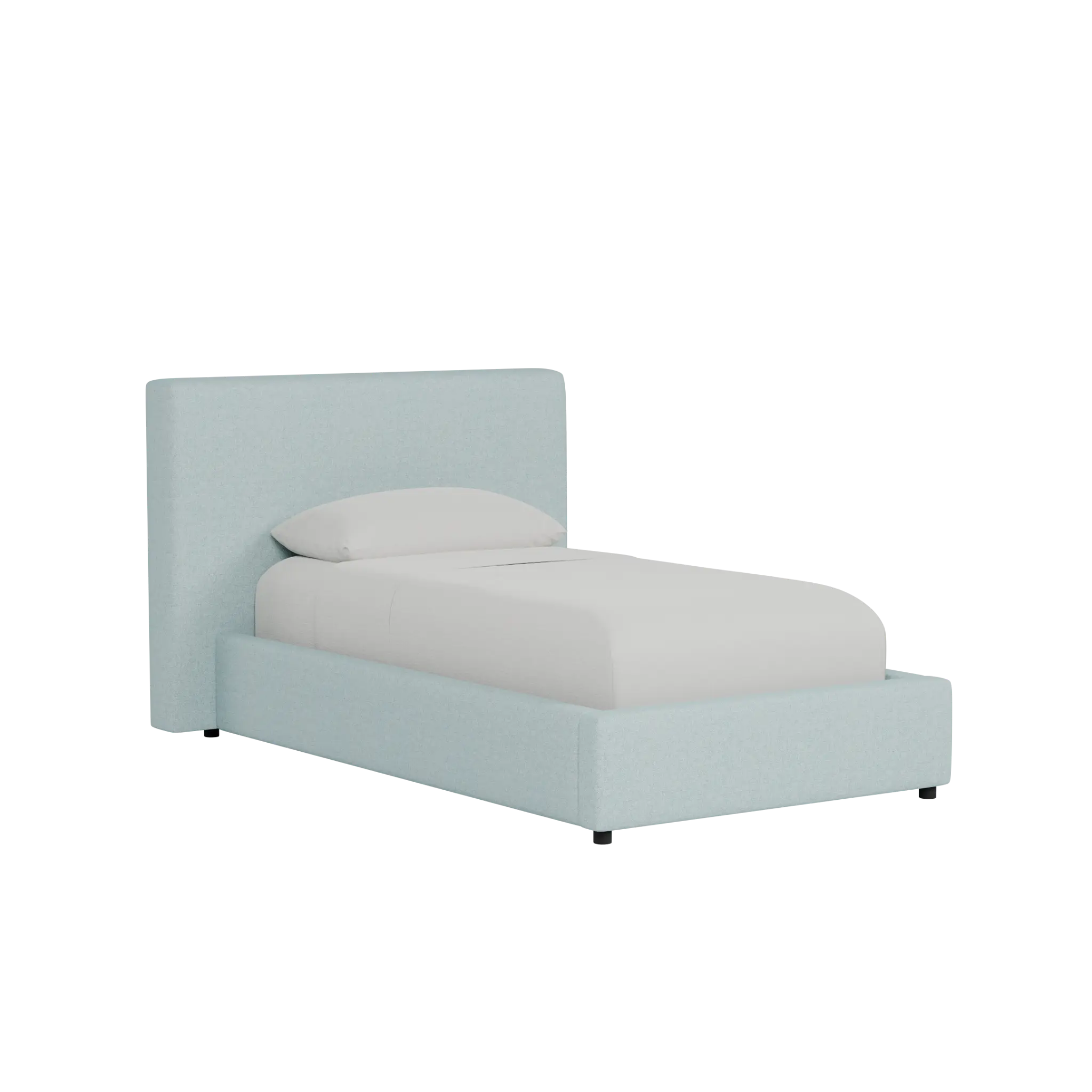 Grayton Elite Light Blue 44" Upholstered Platform Bed Grayton Elite Light Blue 44" Upholstered Platform Bed