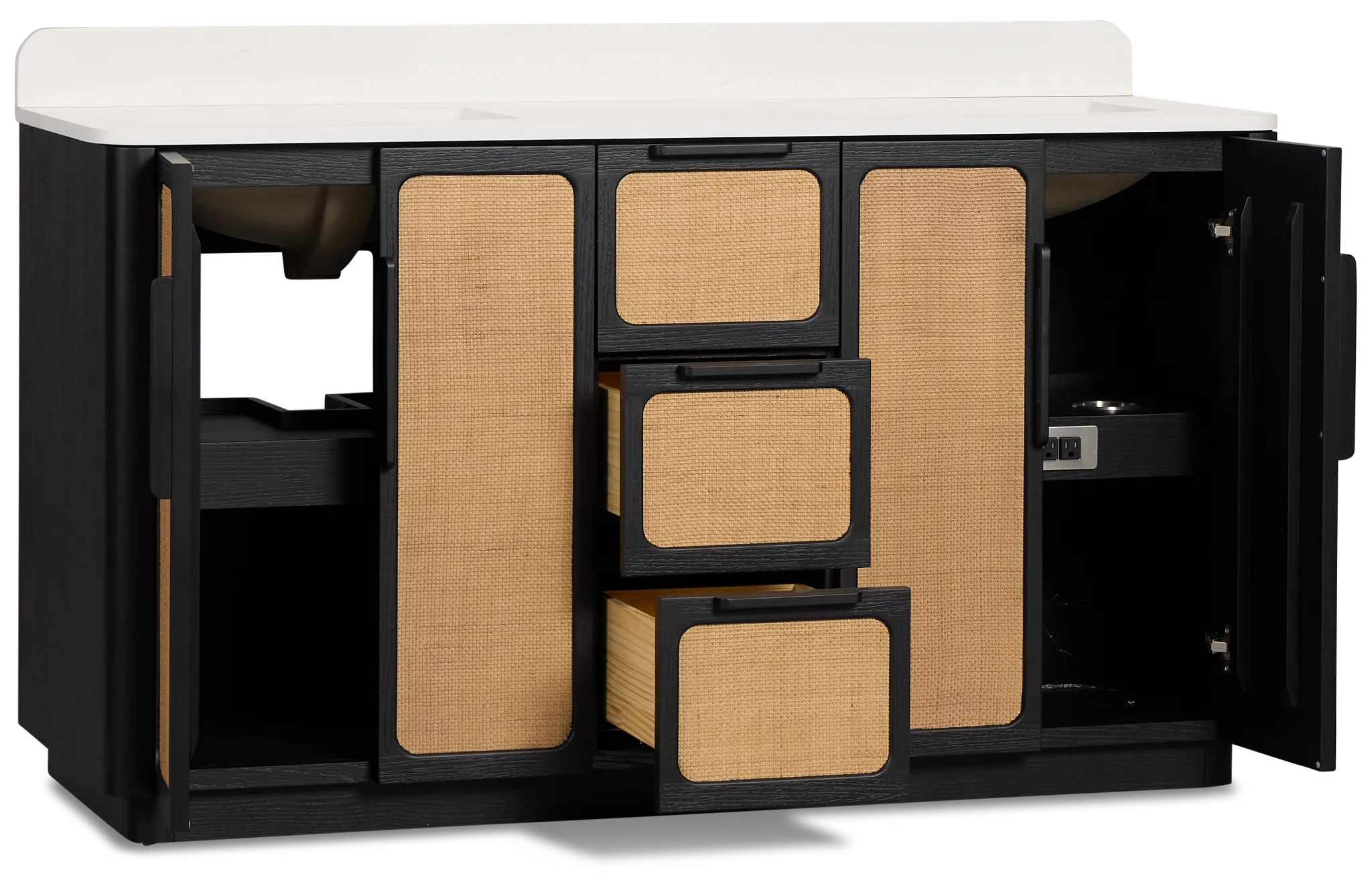 Pacific Two-tone 60" Double Bathroom Vanity