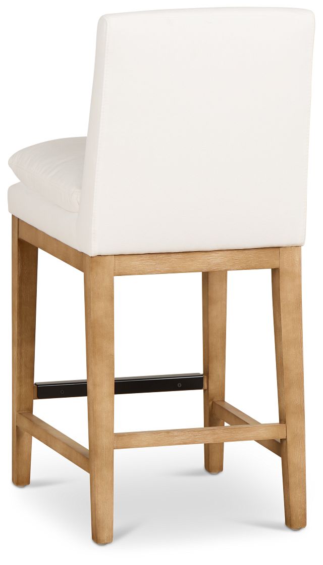 Nixon White 24" Upholstered Barstool