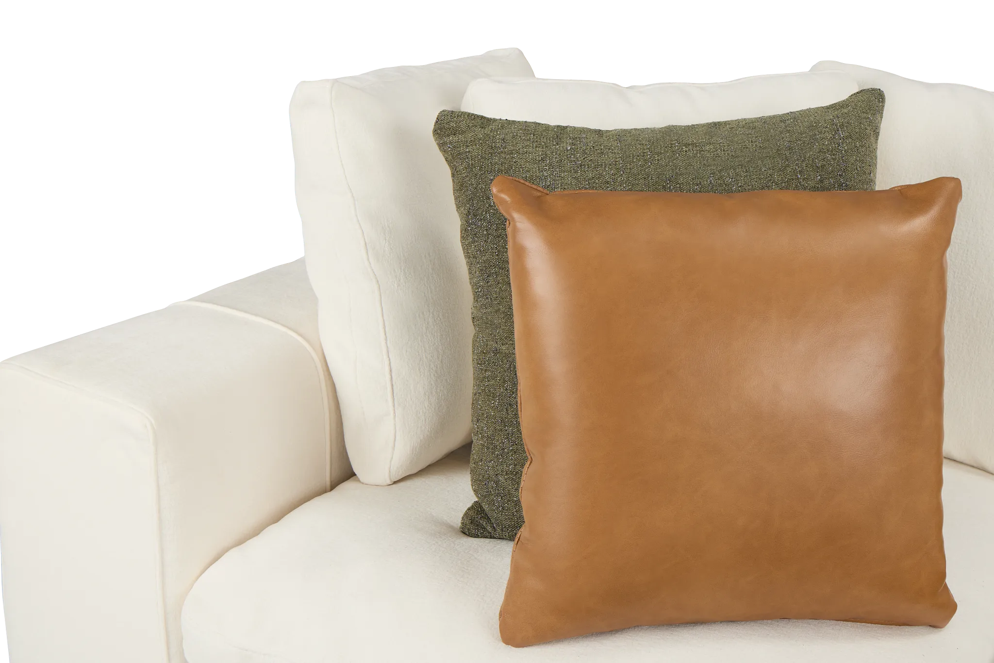 Cruz White Fabric 6-piece Modular Sectional With Console