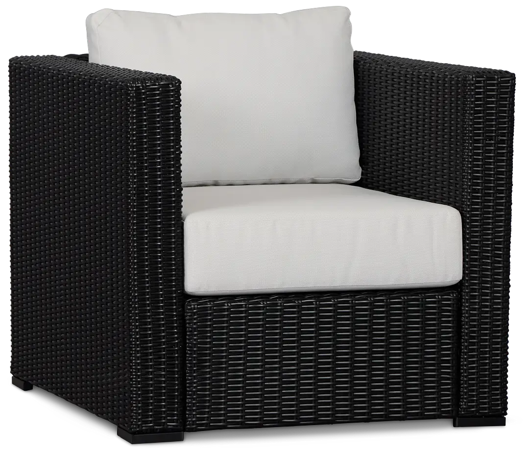 Montecito Black Chair With Light Beige Cushions Montecito Black Chair With Light Beige Cushions