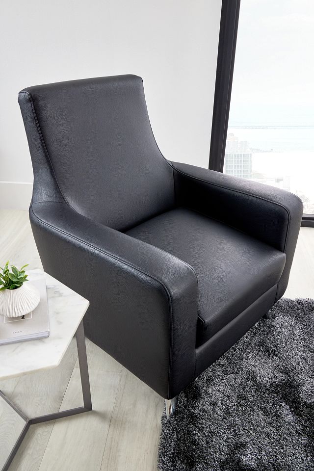 Marquez Black Micro Accent Chair