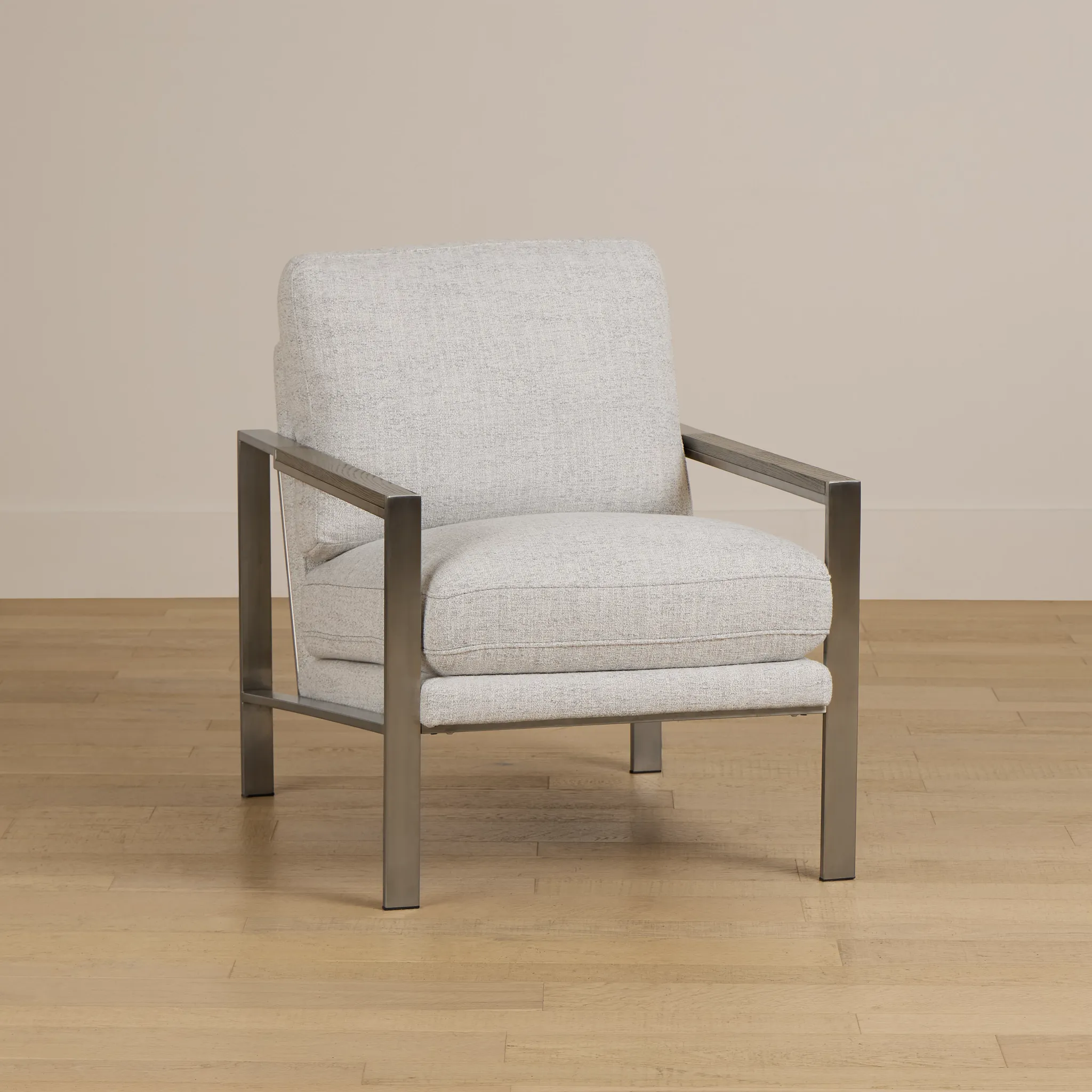 Wyatt Light Gray Fabric Accent Chair