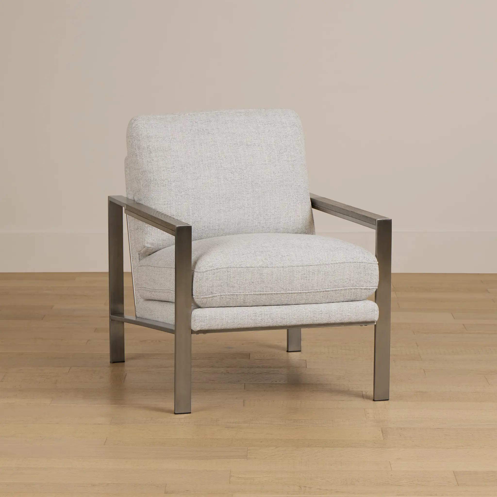 Wyatt Light Gray Fabric Accent Chair Wyatt Light Gray Fabric Accent Chair
