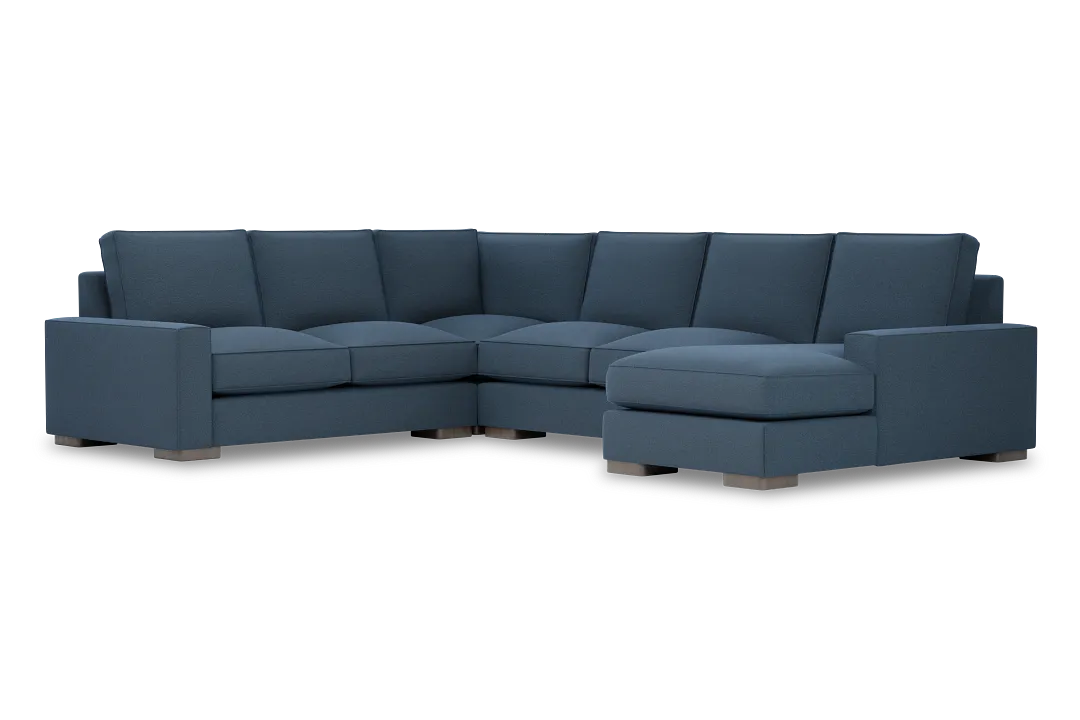 Edgewater Elite Blue Medium Right Chaise Sectional